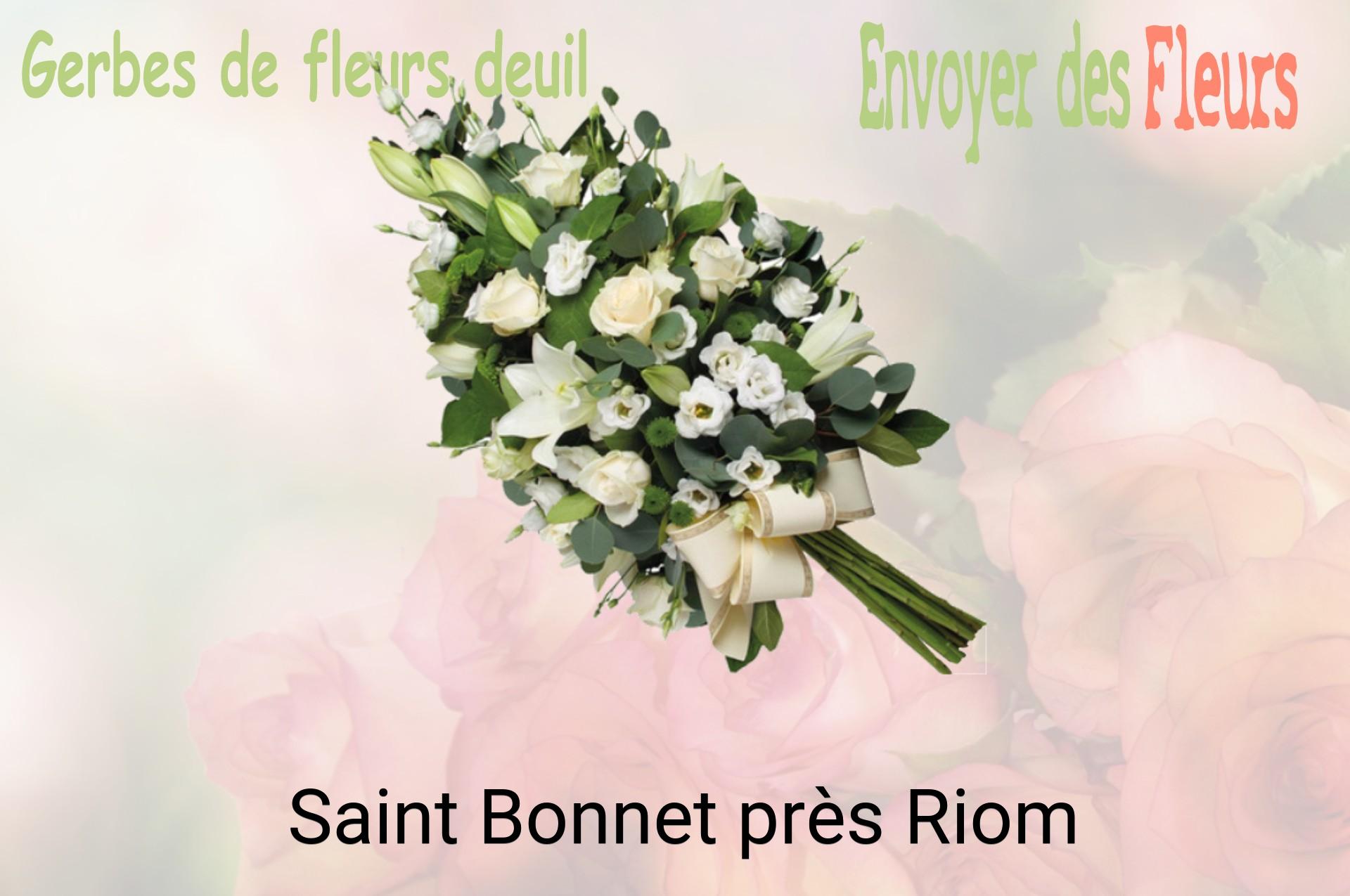 Gerbe de fleurs de deuil livrée à Saint-Bonnet-près-Riom